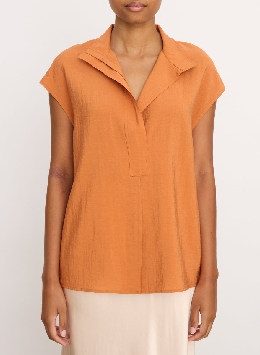 deres デレス　Bridget / half sleeve blouse Bridget / half sleeve blouse(sugar/sesame/chocolate) – deres