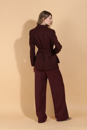 BELTED SHORT COAT PATCH POCKET