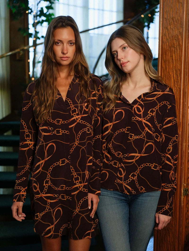 DARIA FRENCH CUFF SILK BLOUSE