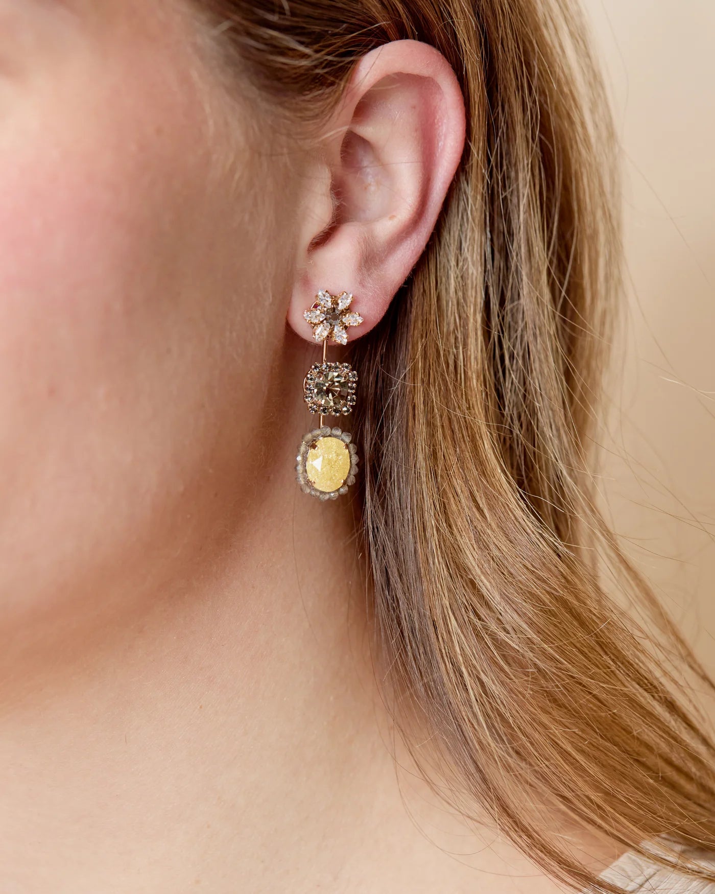 LOUISE 3 DROP EARRING