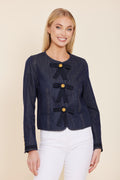 BOW DENIM JACKET