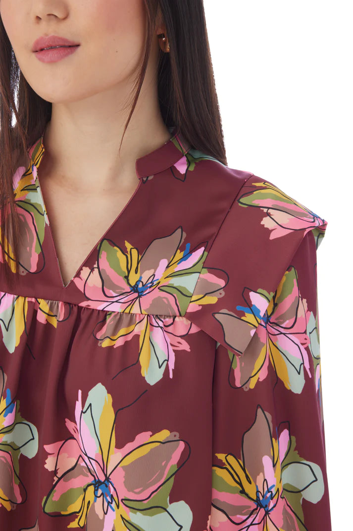 GAINES GALLERY FLORAL TOP