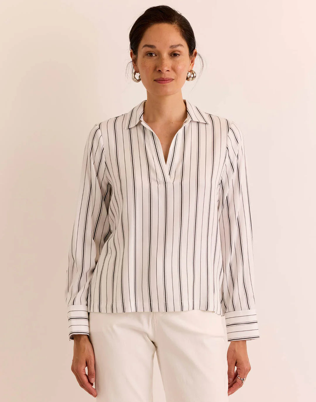MONA LONG SLEEVE STRIPE TOP