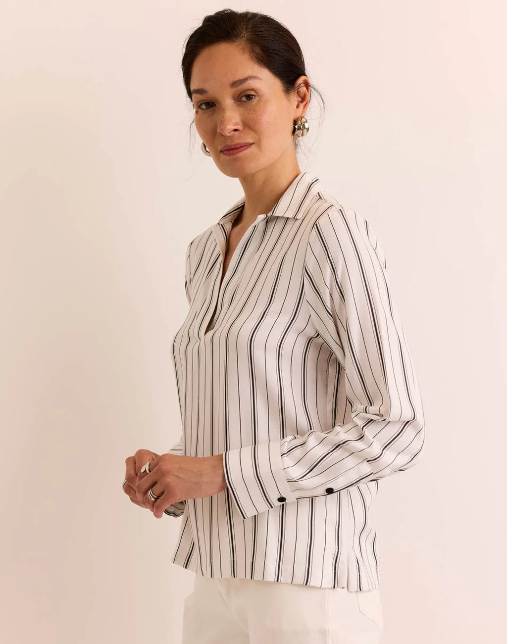 MONA LONG SLEEVE STRIPE TOP