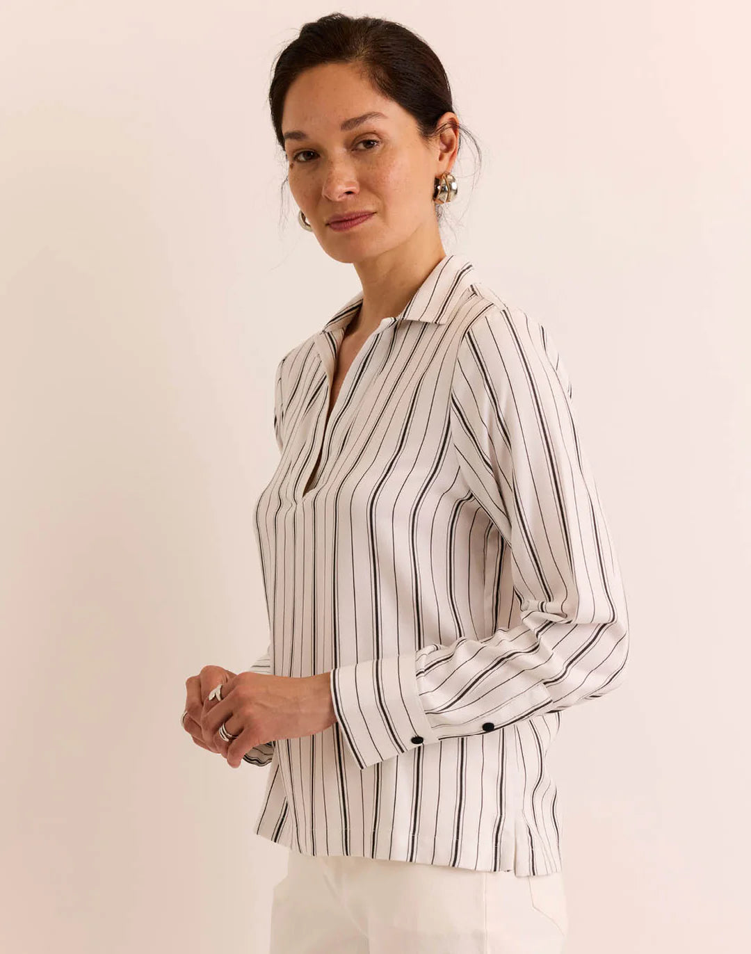 MONA LONG SLEEVE STRIPE TOP