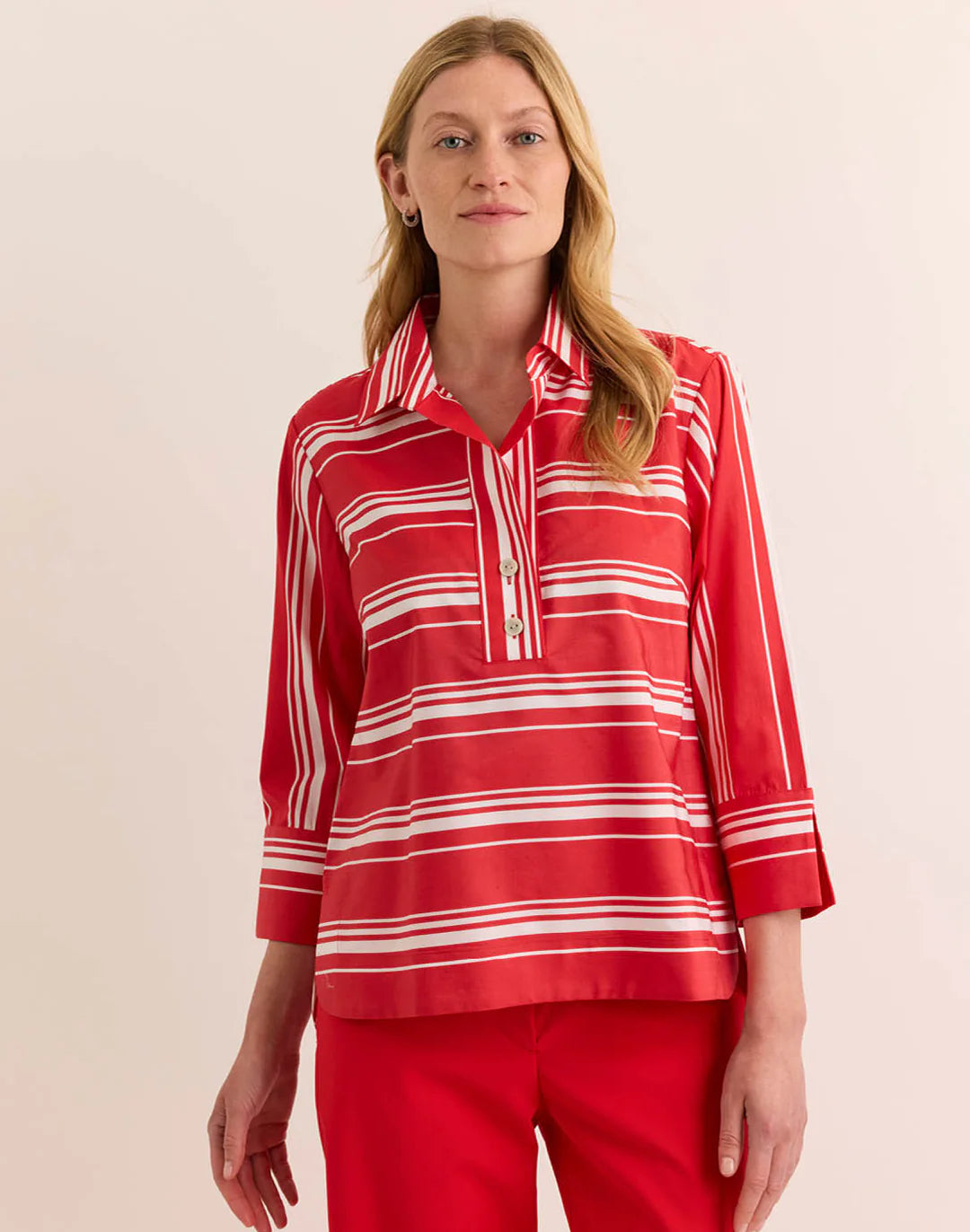 AILEEN 3/4 SLEEVE STRIPE TOP