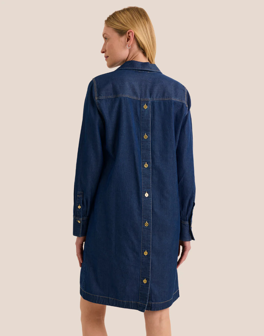 MONICA LONG SLEEVE DENIM DRESS