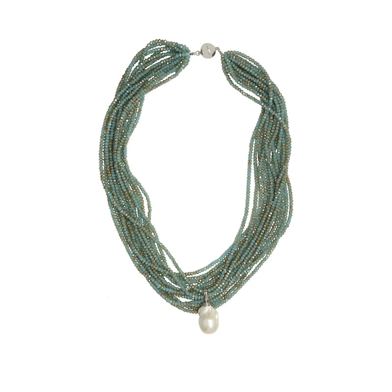 THE CRYSTAL NECKLACE TURQUOISE