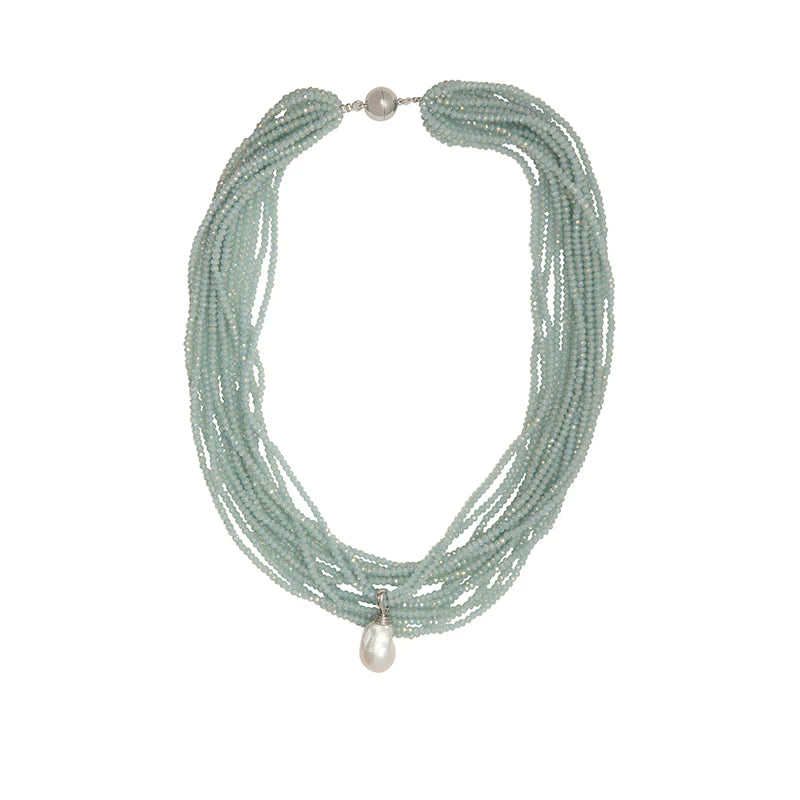 THE CRYSTAL NECKLACE LITE BLUE