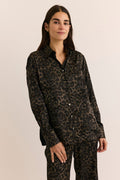 MARGOT LONG SLEEVE ANIMAL PRINT SHIRT