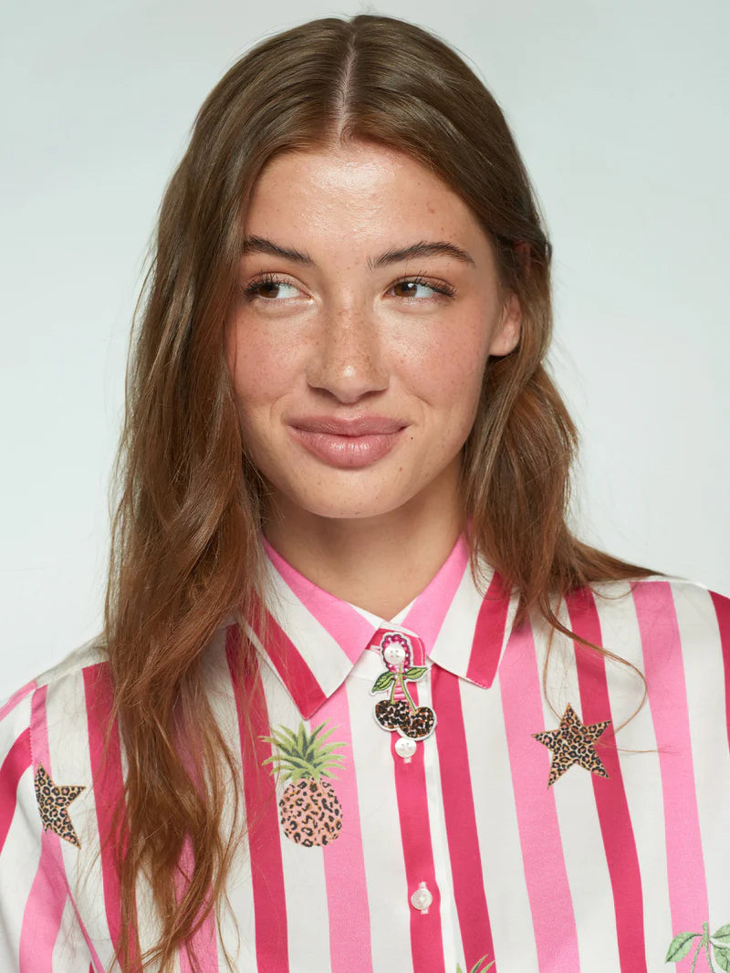 STRIPED AND LEOPARD SHIRT