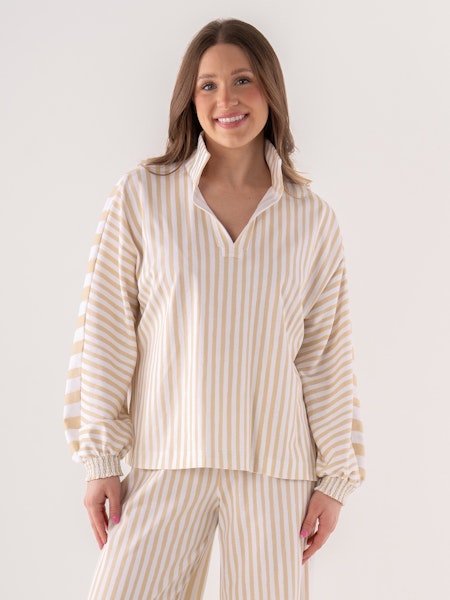PAJAMA PANT SET SAND STRIPE