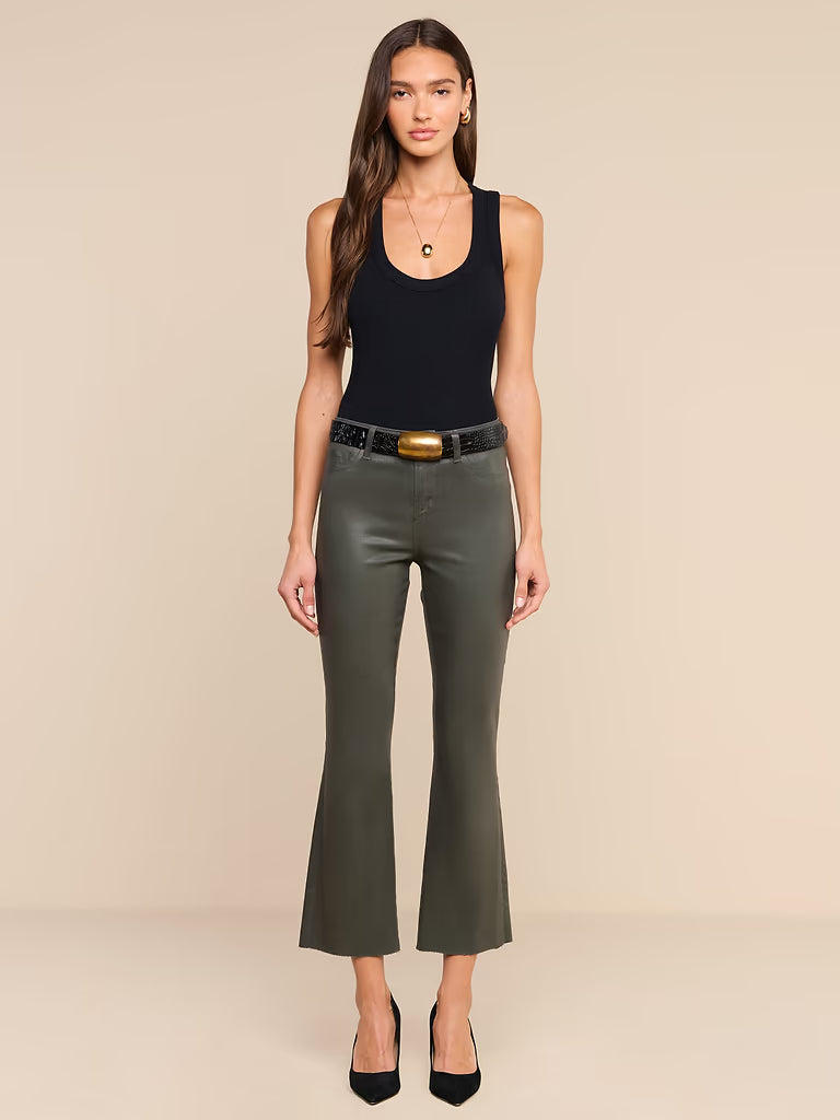 KENDRA COATED CROPPED FLARE JEAN