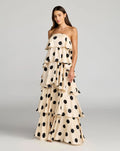 POLKA DOT CHARMEUSE GOWN