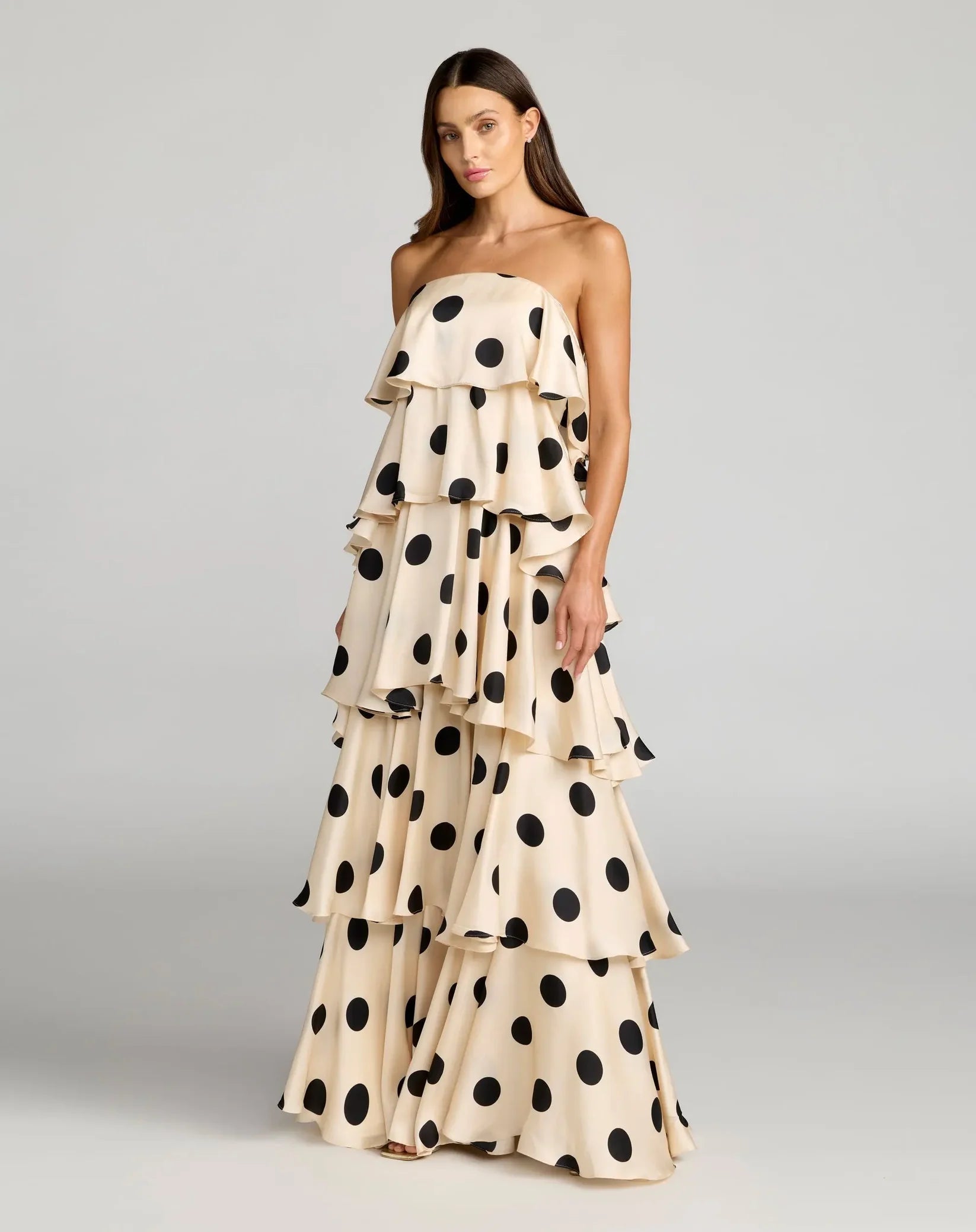 POLKA DOT CHARMEUSE GOWN