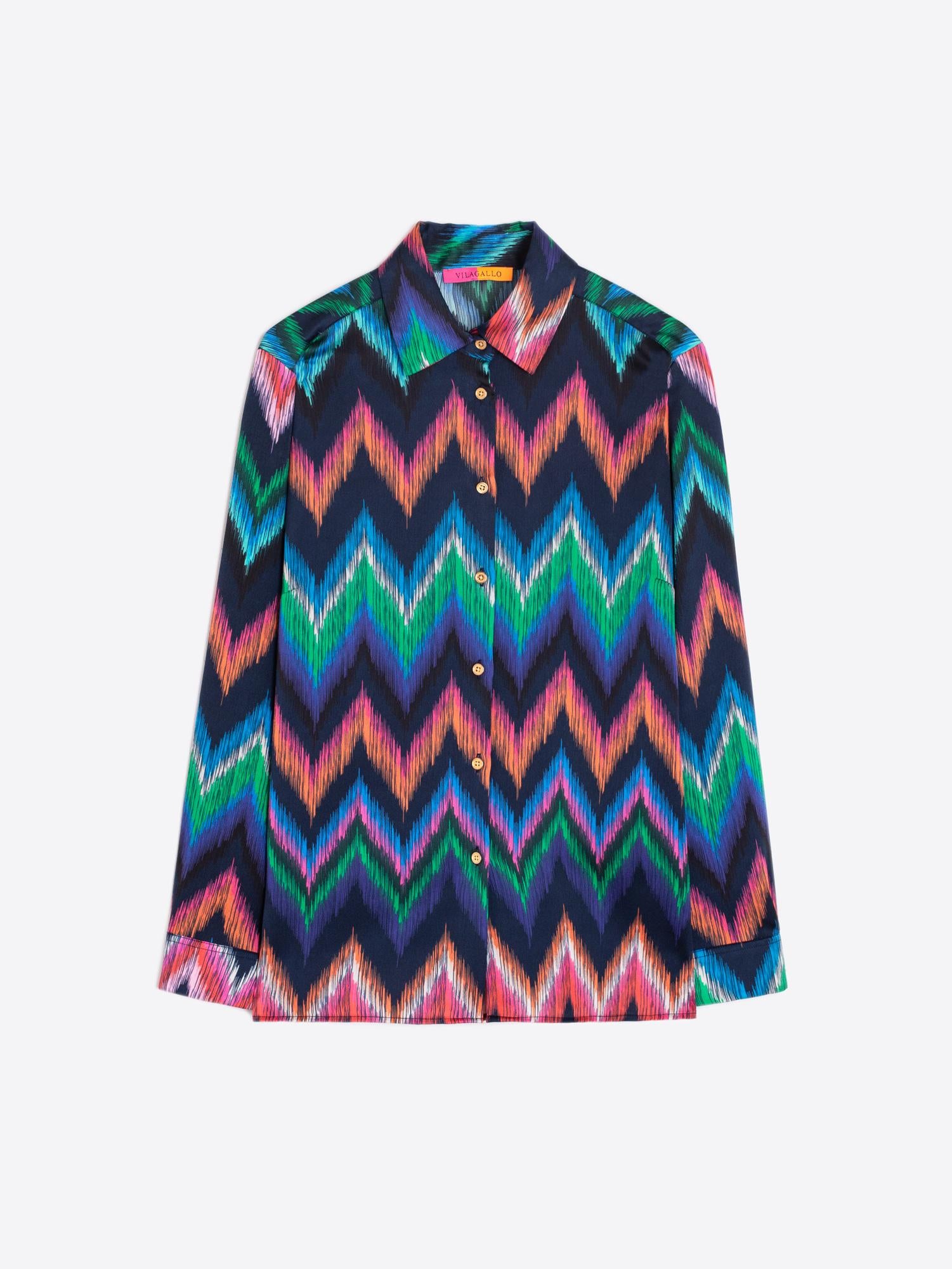 NADINE ZIGZAG PRINT SHIRT