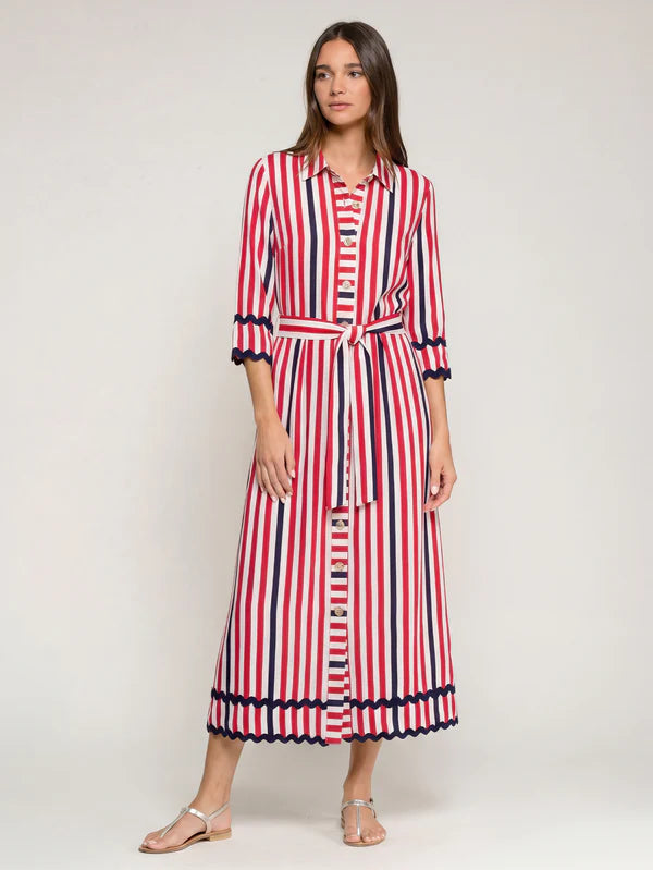 BELTED MAXI DRESS