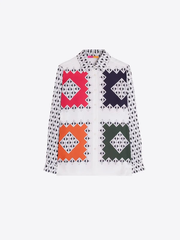 MULTICOLOR RHOMBUS GEOMETRIC SHIRT