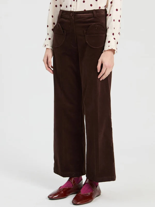 BROWN VELVET TROUSERS