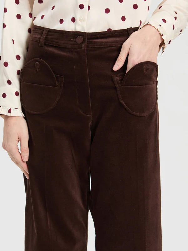 BROWN VELVET TROUSERS