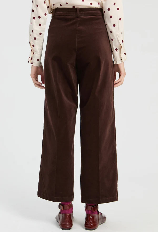 BROWN VELVET TROUSERS