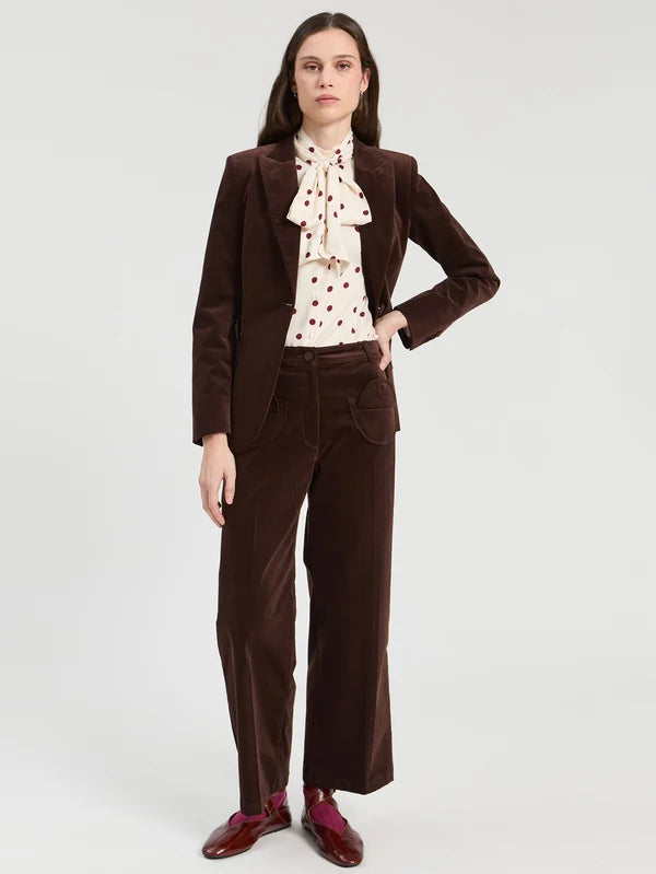 BROWN VELVET TROUSERS
