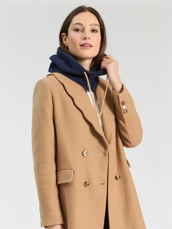 WOOL COAT CAMEL ONDULINA