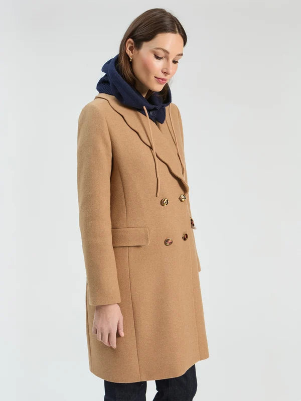 WOOL COAT CAMEL ONDULINA