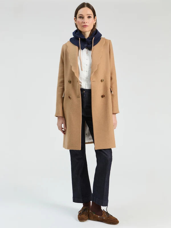 WOOL COAT CAMEL ONDULINA