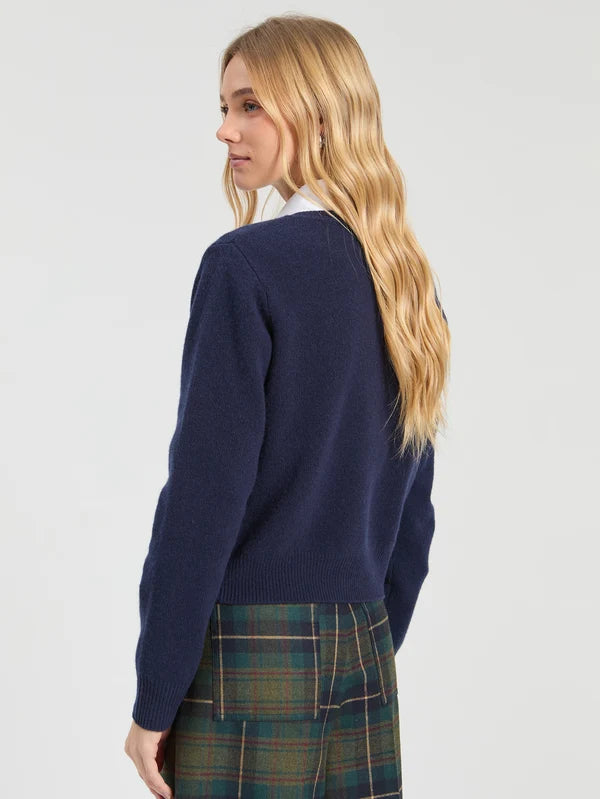 NAVY/RED HEART SWEATER