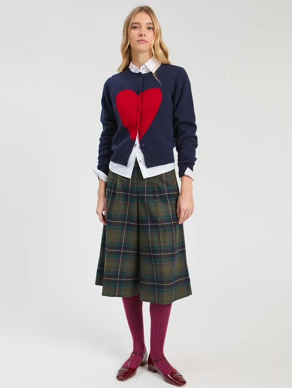 NAVY/RED HEART SWEATER