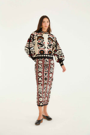 WINTER TAPESTRY KNIT SWEATER