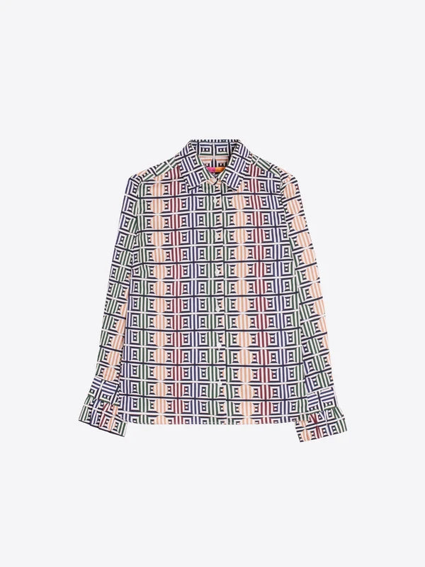 GEOMETRIC CIRCLE PRINT SHIRT