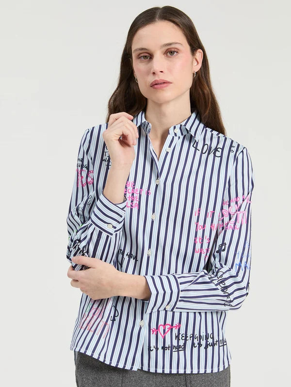 STRIPED SHIRT FERRIS WHEEL PRINT