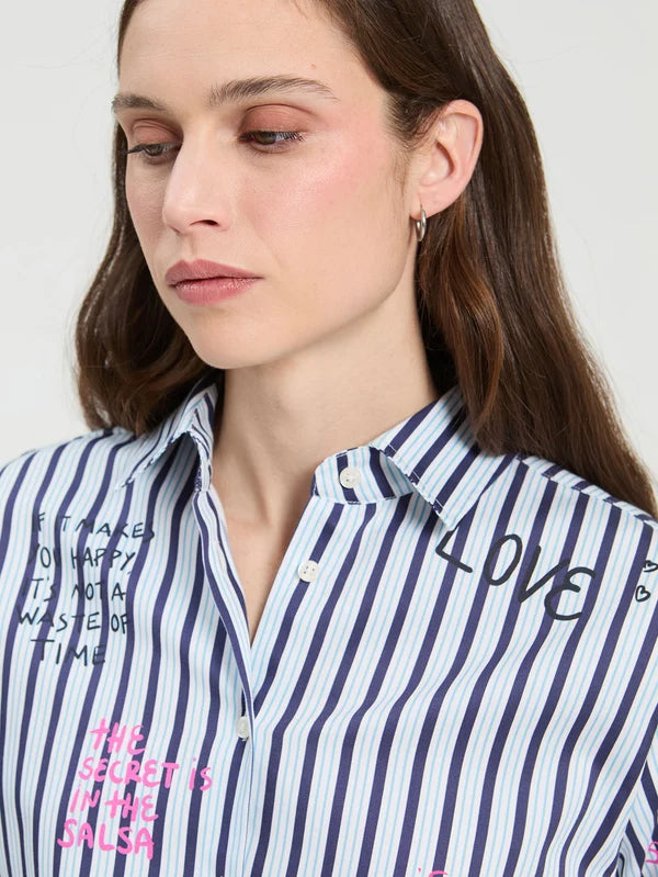 STRIPED SHIRT FERRIS WHEEL PRINT