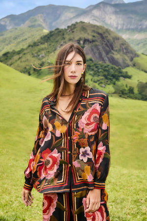 CHENILLE FLOWERS SHIRT
