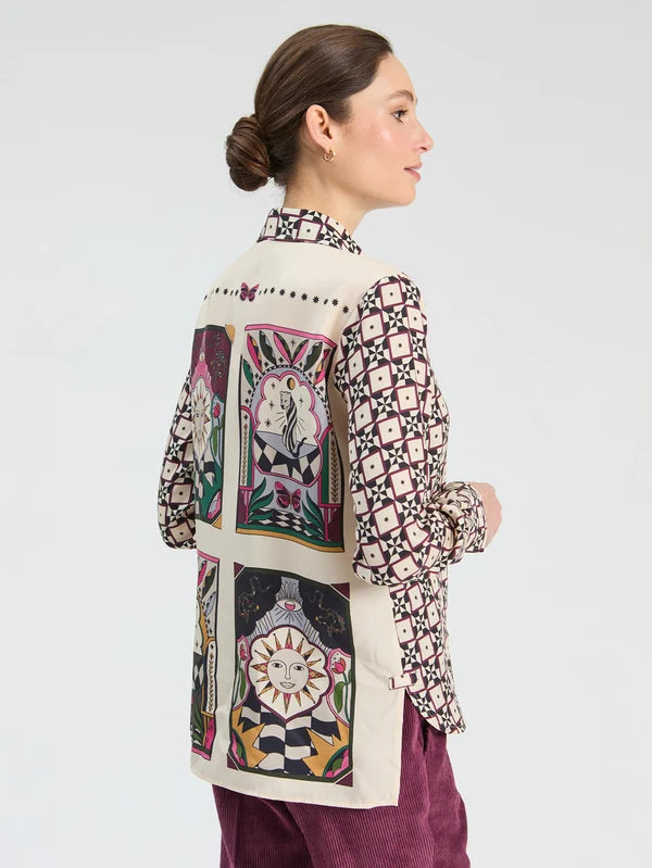 SHIRT GEOMETRIC SUN PRINT TAROT