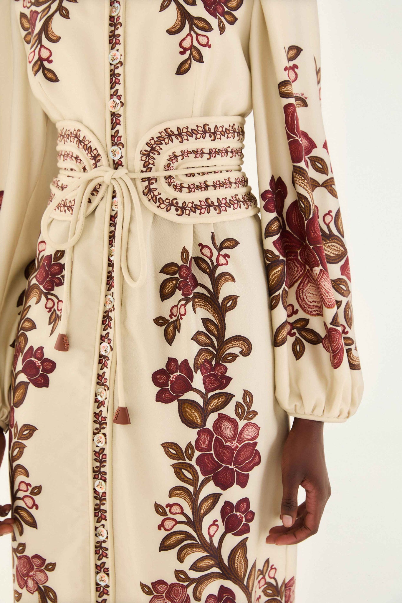 RENATA FLORAL LONG SLEEVE MIDI