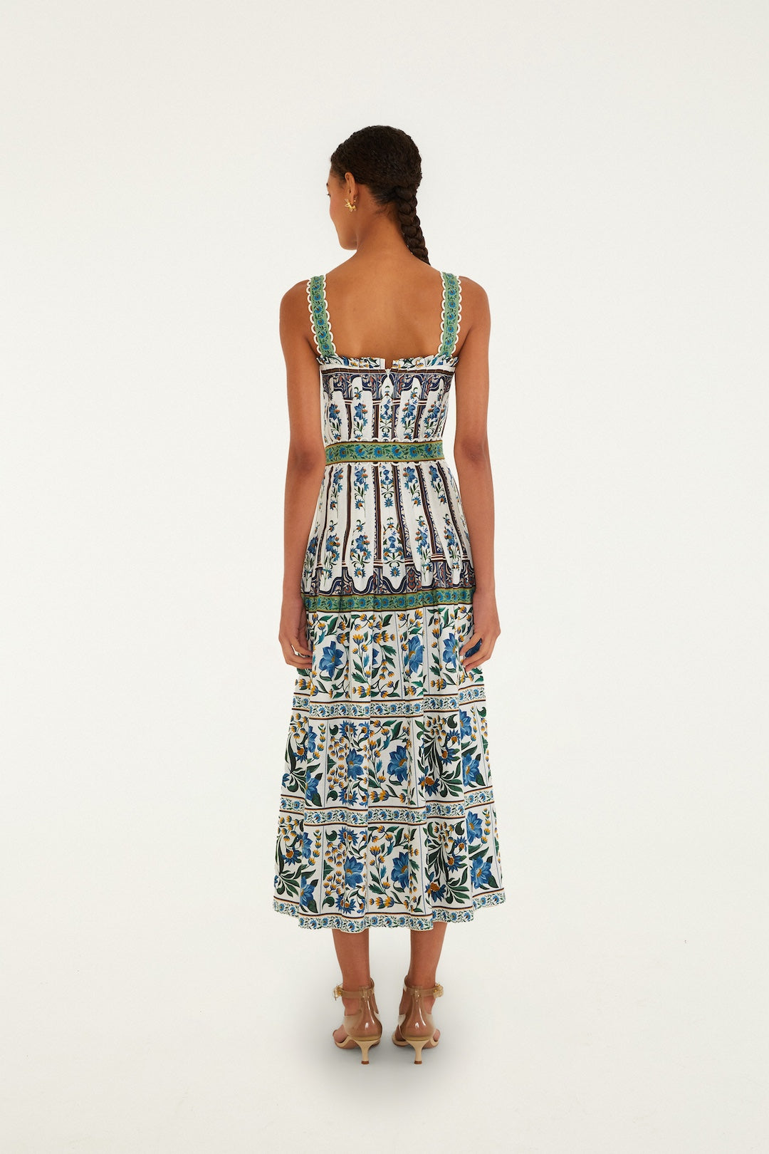 MANOELA OFF WHITE SLEEVELESS BELT MAXI DRESS