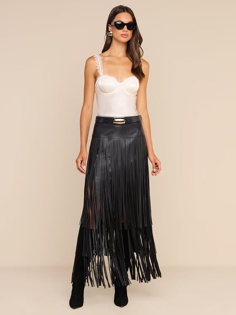 KAROLINE FRINGE SKIRT