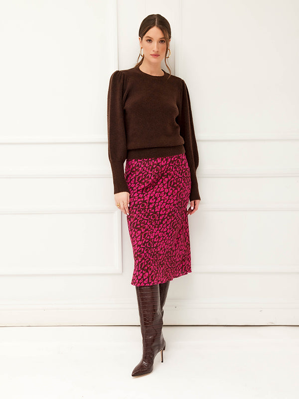 Bias Cut Midi Skirt