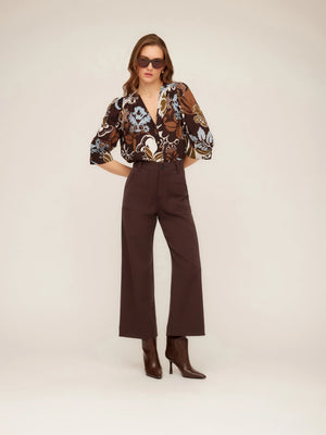 NORAH SHIRRED SLEEVE TOP