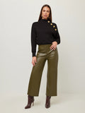 FAUX LEATHER CROPPED PANT