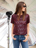 STACEY SEQUIN TOP
