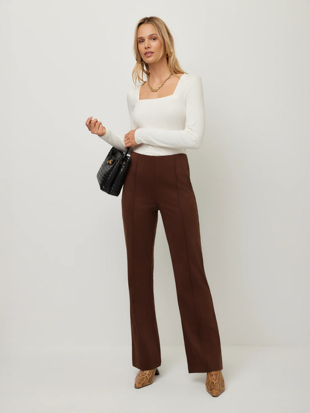 ELLIE FAUX BOOTCUT PANT