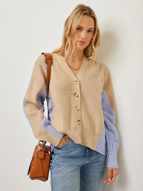CELINE MIXED MEDIA CARDIGAN