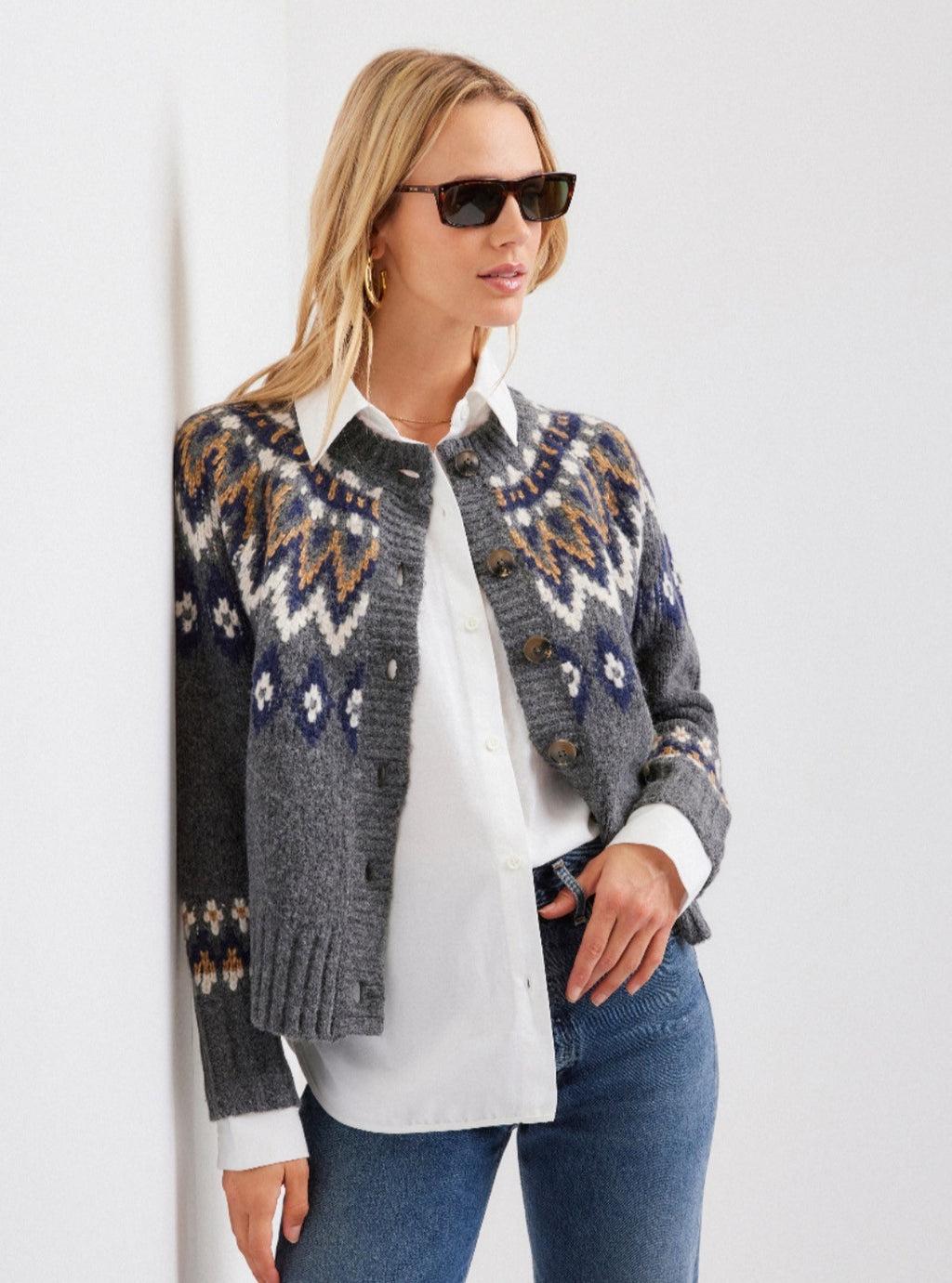 ALINA MIXED MEDIA CARDIGAN