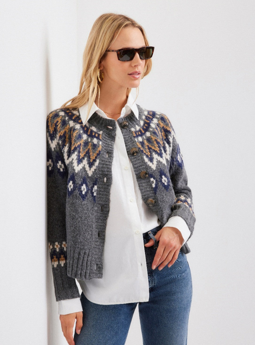 ALINA MIXED MEDIA CARDIGAN