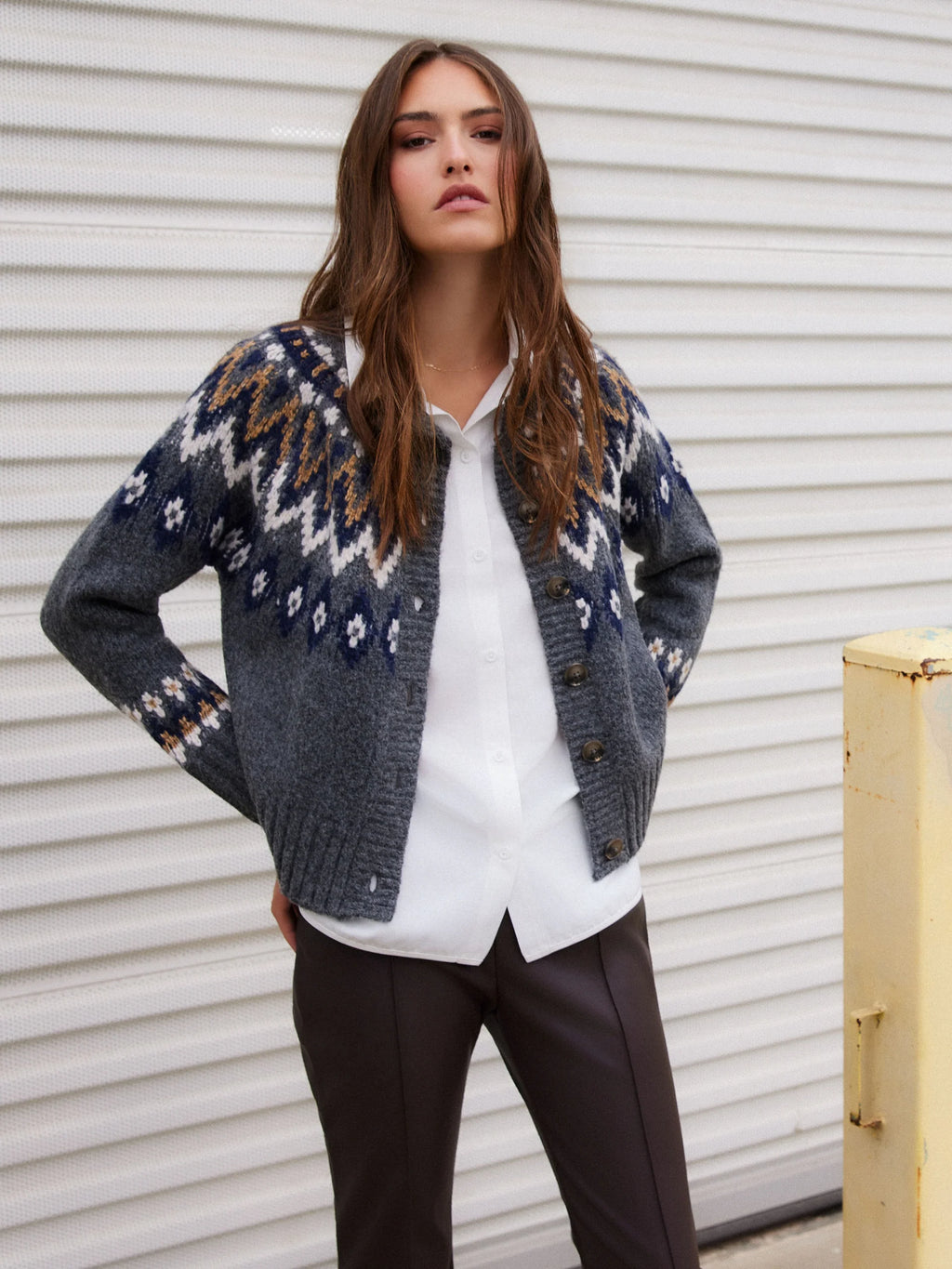 ALINA MIXED MEDIA CARDIGAN
