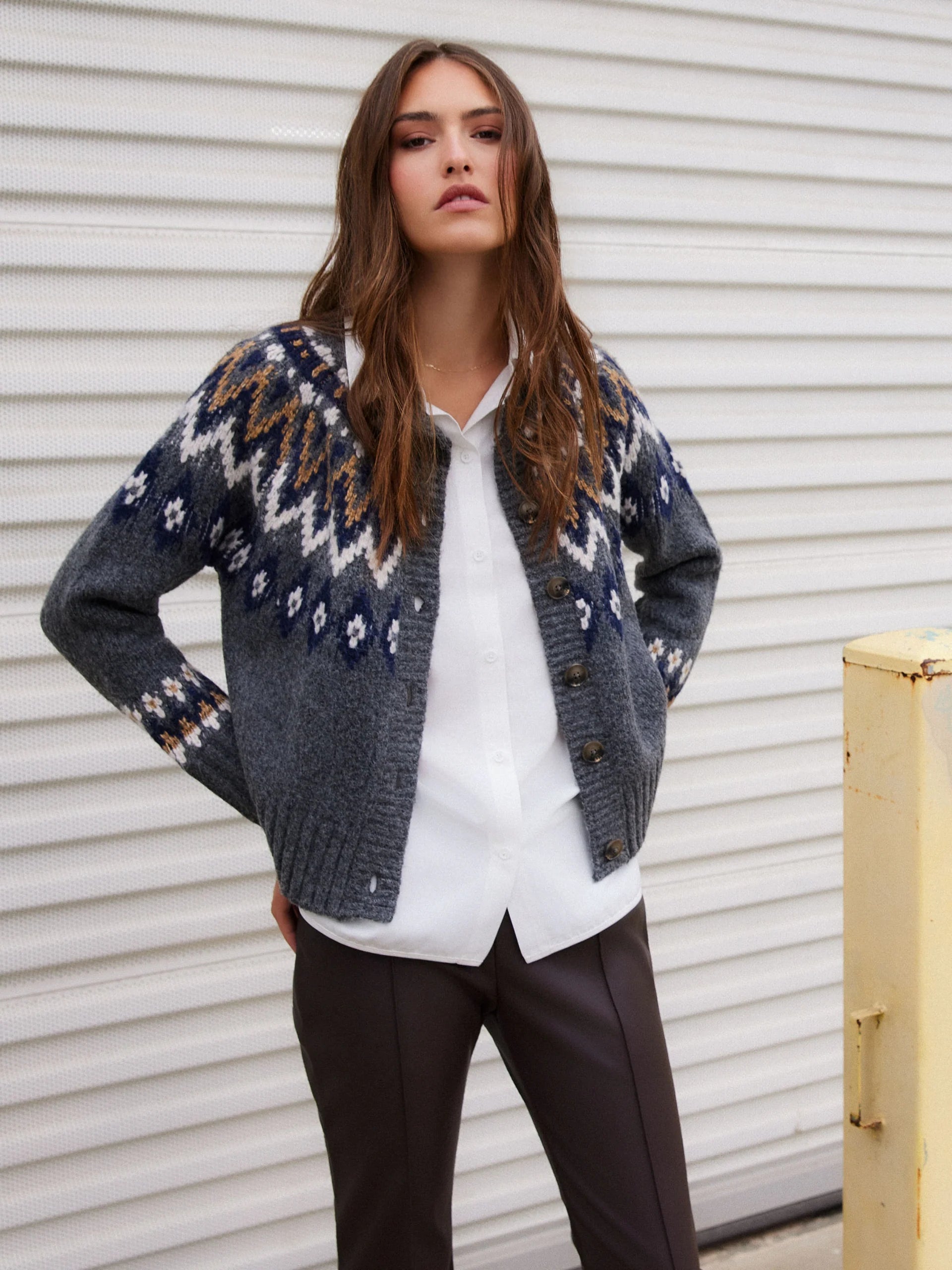 ALINA MIXED MEDIA CARDIGAN
